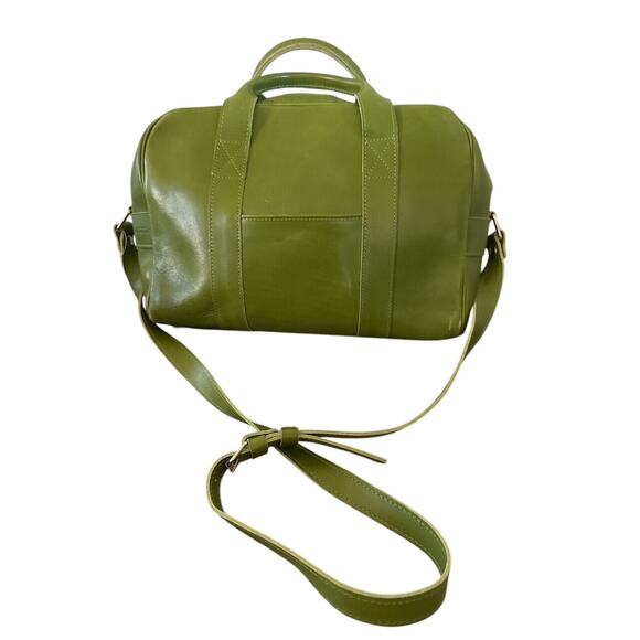 RARE!!! Swedish Hasbeens MOSS GREEN TOTE/CROSSBODY DAY BAG - Picture 1 of 7